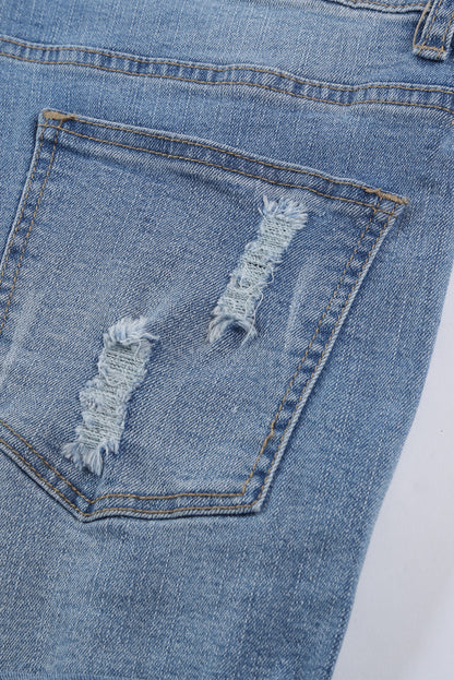 Vintage Faded and Distressed Denim Shorts - Bagged Store