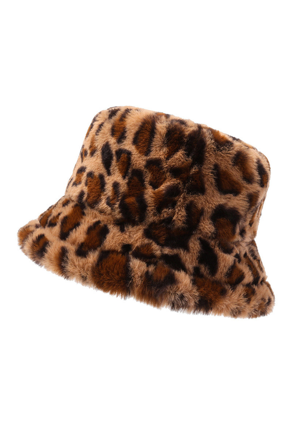 Thai Curry Leopard Plush Wide Brim Winter Fishman Hat - Bagged Store