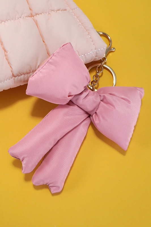 Pink Cute 3D Bow Knot Keychain - Bagged Store