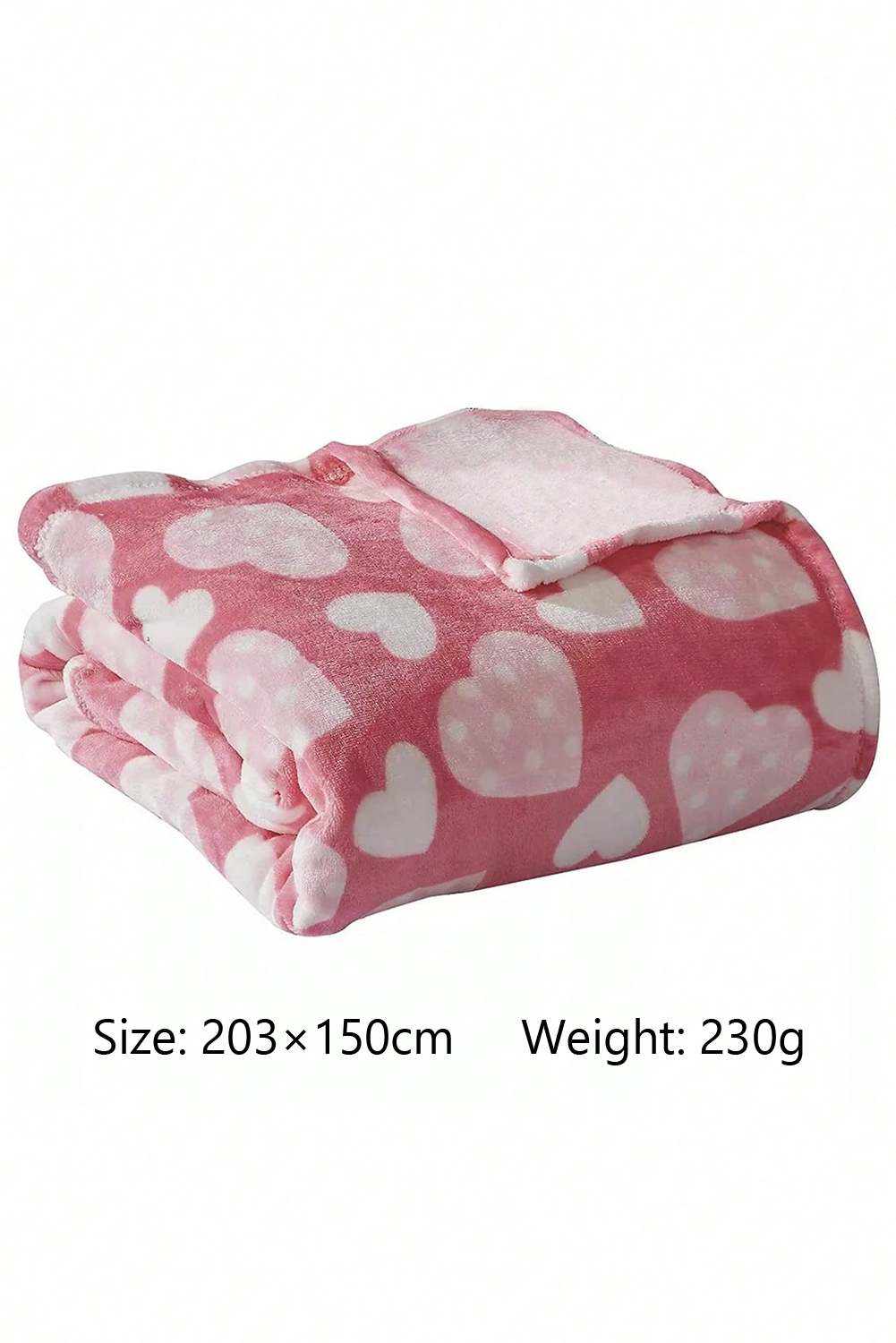 Peach Blossom Valentines Vibe Heart Print Soft Flannel Large Blanket - Bagged Store