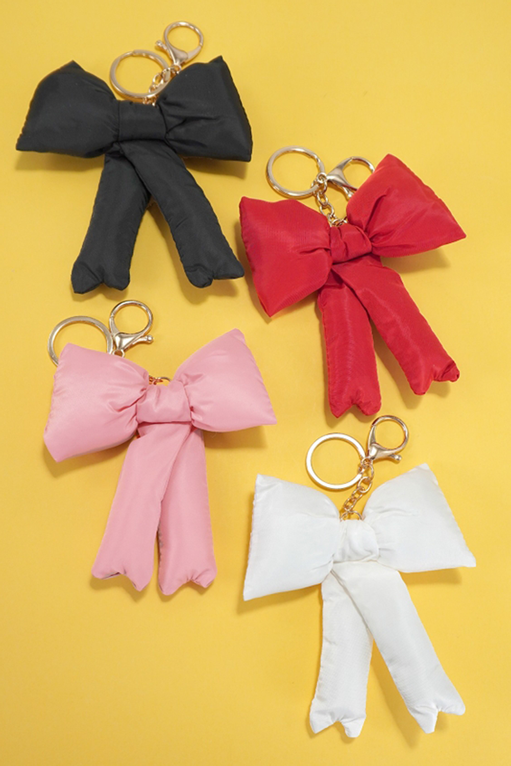 Pink Cute 3D Bow Knot Keychain - Bagged Store