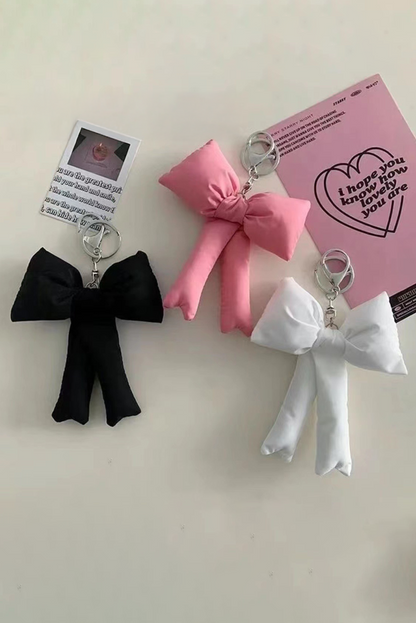 Pink Cute 3D Bow Knot Keychain - Bagged Store